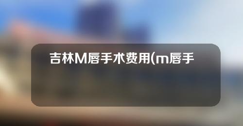 吉林M唇手术费用(m唇手术价格)